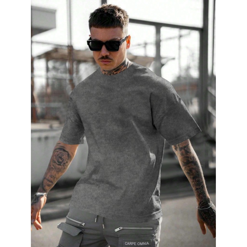 Camiseta Oversized Larga Masculina Academia Blusa Unissex Sem Estampa Streetwear Camisa Esportiva