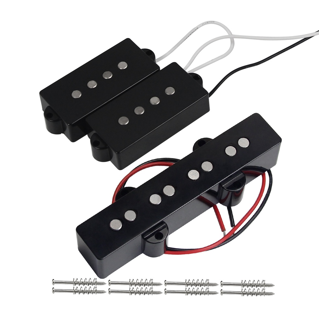 FLEOR Conjunto De Captadores De Baixo Elétrico Alnico 5 PB Captador PJ De 4 Cordas