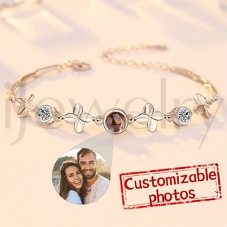Pulseiras de projeção de fotos personalizáveis, Pulseira de amizade para mulheres, Presentes para o Dia dos Namorados