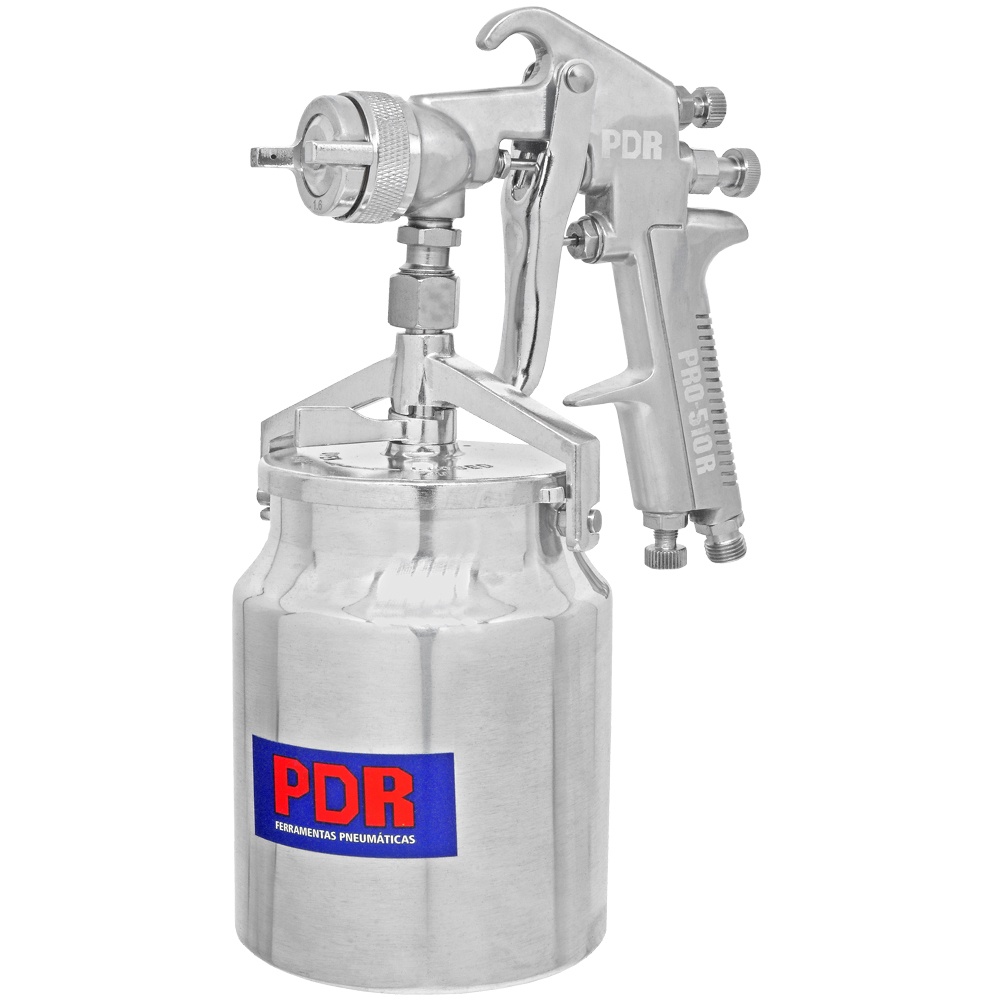Pistola Pintura Pneumática Alta Produção Bico 1.6mm Funilaria Automotiva PDR
