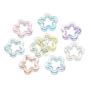 St.kunkka 10pcs 30mm Pingente Estrela Colorida Pingente Acrílico Estrela Transparente de Cinco pontas para Jóias de Bricolage Fazendo Pulseira de Cordão em Oferta na Shopee
