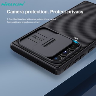 Caixa Para Samsung Galaxy S24 S23 FE S22 Ultra Plus S23 + S22 + 5G Nillkin Camshield Pro Proteção Da Lente Câmera Deslizante