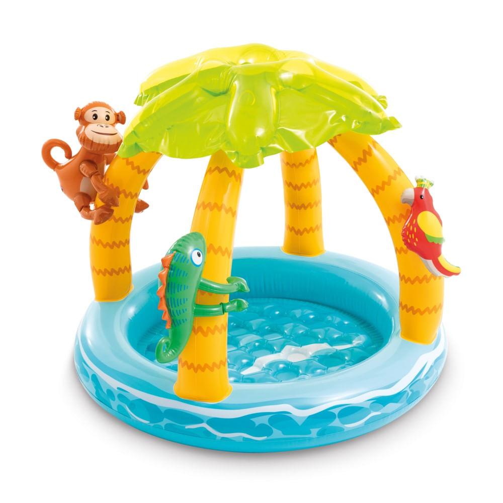 Piscina Inflável Ilha Tropical com Cobertura 45L - Intex - Mom & Baby