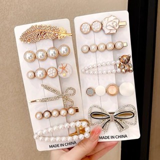 Kit 5 Peças Tic Tac Clip Enfeites Feminina para Cabelos Presilhas Luxuosa