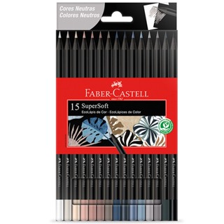 Lápis de cor SuperSoft 15 cores neutras 120715SOFTCN Faber-Castell