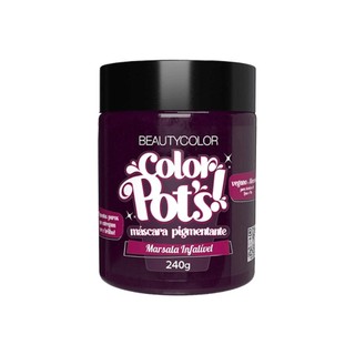 Máscara Tratamento Capilar Beautycolor Pigmentante Color Pots Marsala Infalível em Oferta na Shopee