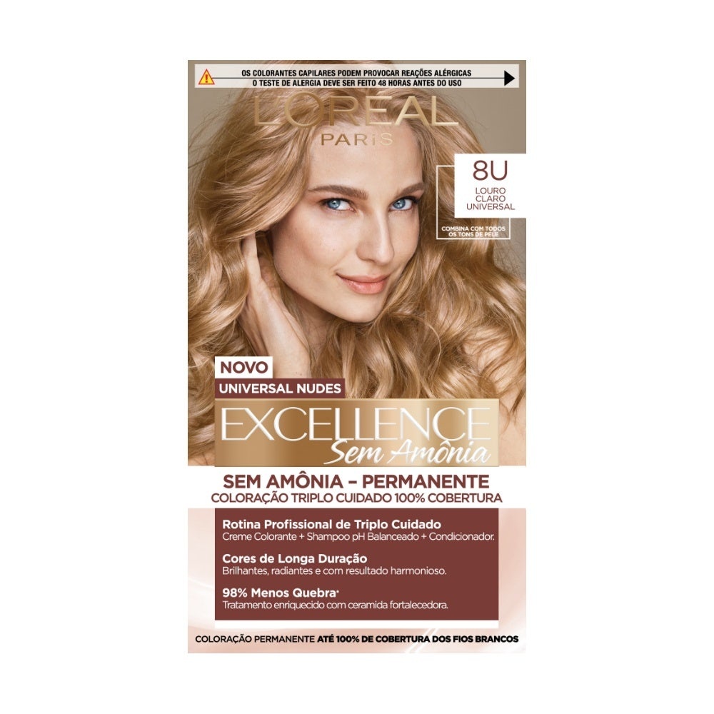 Coloração Imédia Sem Amônia Excellence Universal Nudes Shade 8 em Oferta na Shopee