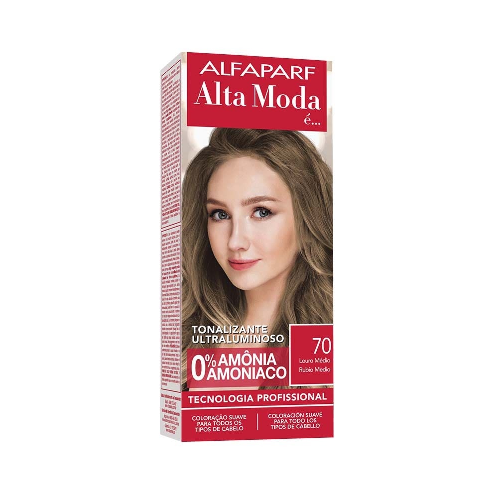 Tonalizante Alta Moda 70 Louro Médio - Beauty