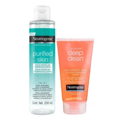 Kit Sabonete Facial Neutrogena Deep Clean Gel Grapefruit 150g + Água Micelar 7 Em 1 Neutrogena Purified Skin 200ml