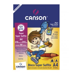 Bloco desenho super sulfite A4 120g com 30 folhas Canson