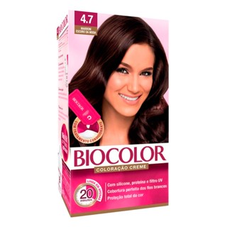 Tintura Creme Biocolor Marrom Escuro da Moda 4.7 Mini Kit