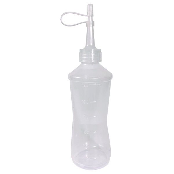 KIT 6 Bisnaga Frasco Almotolia Para Líquidos e Fluidos 125 ml C/ Bico Reto Aplicador e Tampa