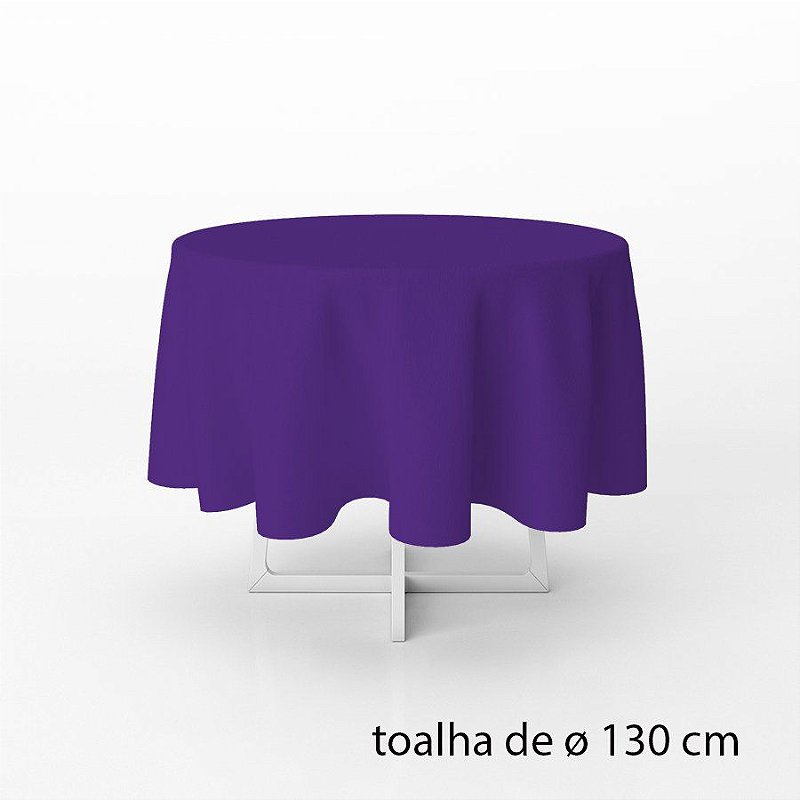 Toalha de Mesa Redonda em TNT -  130 cm diâmetro  - Roxo - 1 unidade - Best Fest - Rizzo - Home & Living