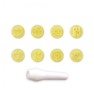 Kit Carimbo Marcador Amor Amarelo - 8 Unidades - BlueStar - Rizzo Confeitaria em Oferta na Shopee