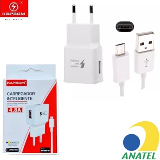Carregador MICRO USB Turbo J2 Prime J6 J5 Prime J7 Prime J8 G4 G5s G6 Play A01 Core A02 A03 A10s Carregador V8 Original