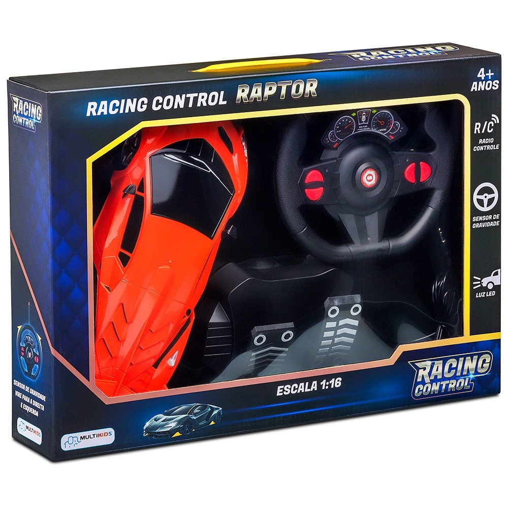 Carrinho Racing Control Raptor Laranja Multikids - BR1337 - Mom & Baby