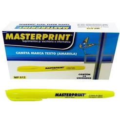 Kit 12 Marca Texto Neon Amarelo Masterprint - Grifa Texto