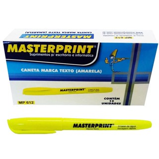 Kit 12 Marca Texto Neon Amarelo Masterprint - Grifa Texto em Oferta na Shopee