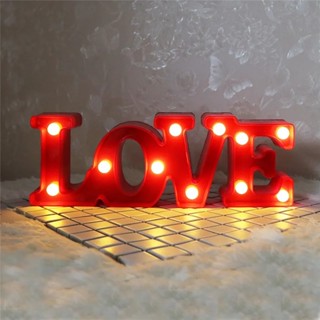 Luminária LOVE Abajur LED 10x30cm Decoração dia dos Namorados Casamento Pilha AA