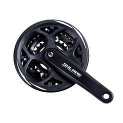 Pedivela Direito e Esquerdo 170mm 42/34/24 Dentes Ponta Quadrada Alumínio Preto Coroas de Aço Com Protetor Novo Sulane