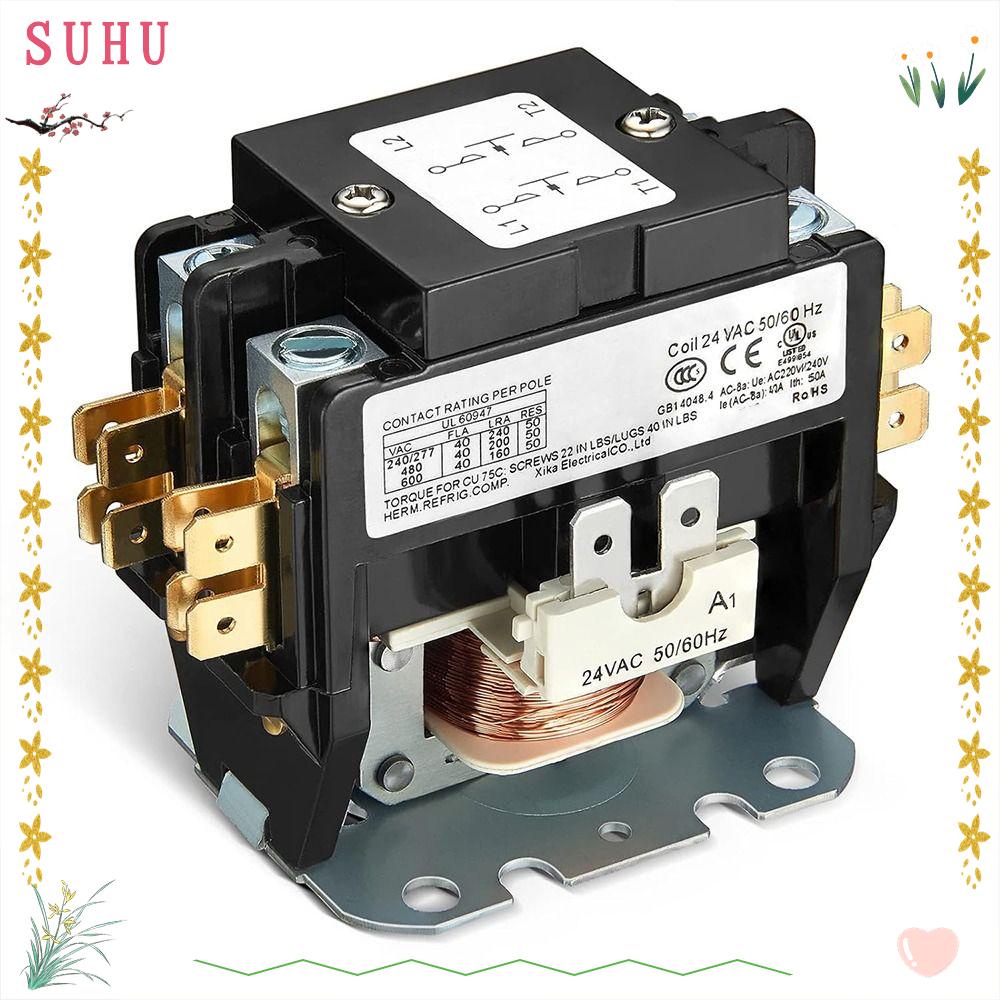 Contator Compressor Condensador SUHU , De Ar Condicionado Em Bobina 24V 40Amp Para Serviço Pesado Definito Aparelhos Domésticos