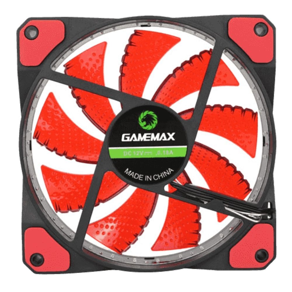 Cooler para Gabinete 12CM 32 LED Vermelho Gamemax Gamer Refrigeração Informática Computador PC