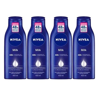 Kit 4 Cremes Hidratantes Corporais Nívea Body Extra Seca 400ml