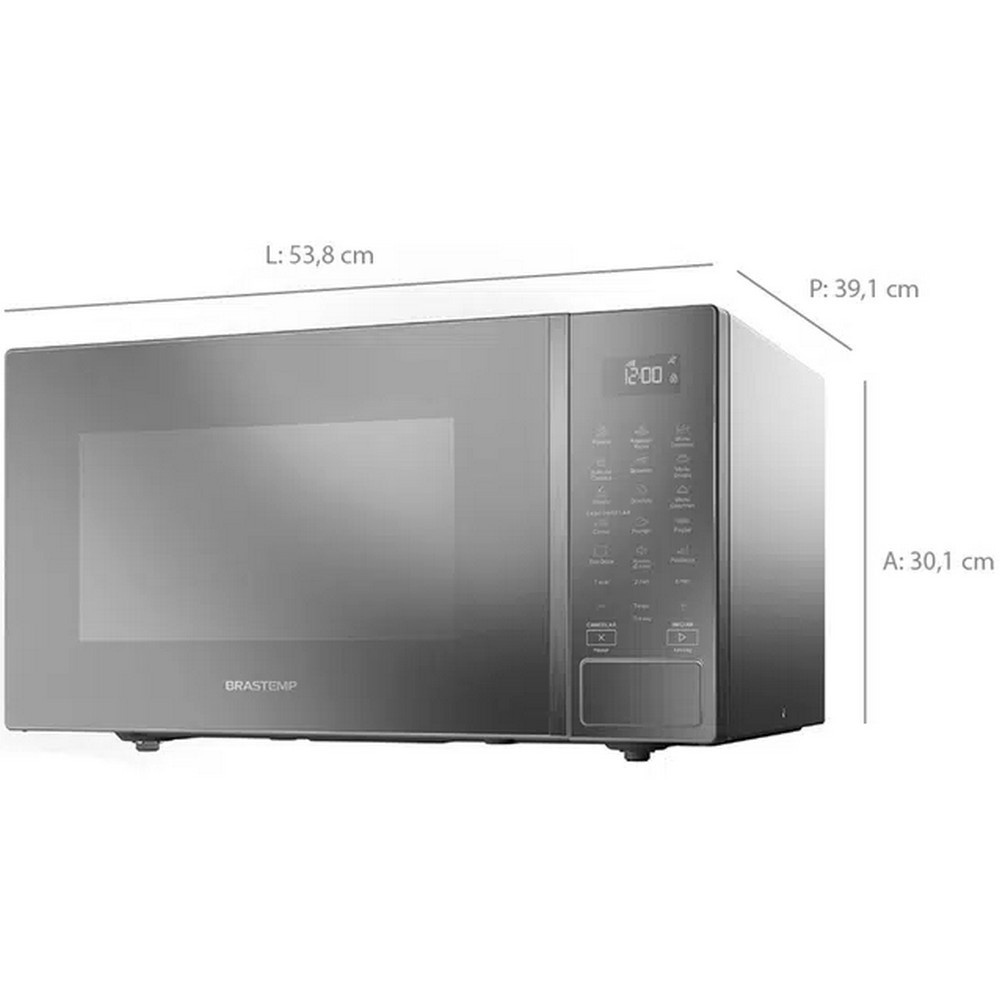 Micro-ondas de Bancada Brastemp 32L 900W Espelhado Função Tira Odor BMS46AR — imagem 2 de 2