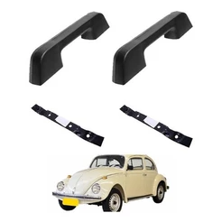Kit Puxador Porta + Chapa Fixacao Fusca Brasilia Variant