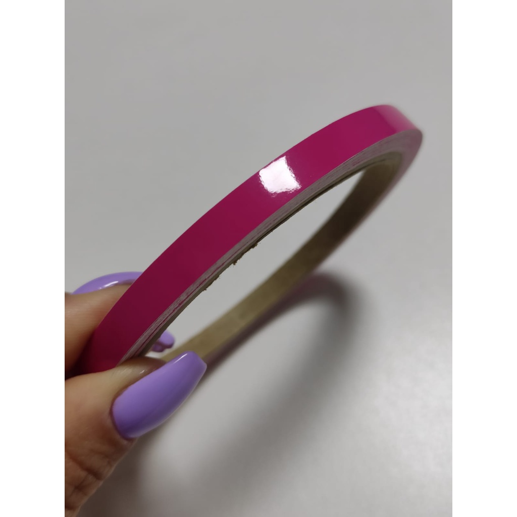 Fita Friso De Roda Não Refletivo Pink Com Aplicador