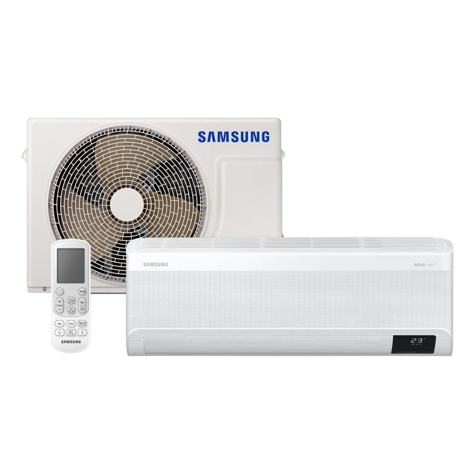 Ar-condicionado Split Inverter Samsung WindFree™ Sem Vento 9.000 BTUs Quente e Frio AR09ASHABWKNAZ Branco (220V)