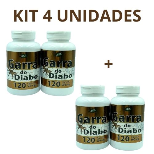 4x garra do diabo 100% natural 120 capsulas de 500 mg em Oferta na Shopee