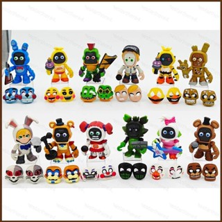 12pcs Figura De Ação FNAF Com 2 Máscaras Intercambiáveis Modelo De Bonecas Brinquedos Para Crianças Coleções De Presentes Ornamento