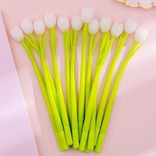 Caneta Tulip Silicone Gel Caneta Japonesa Criativa Meet Light Change Color Estudantes bonitos de alto valor usam Caneta Preta de Assinatura