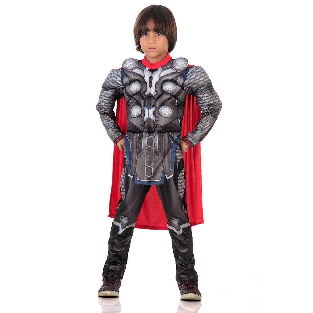 Fantasia Thor Com Peitoral Infantil Luxo - Avengers