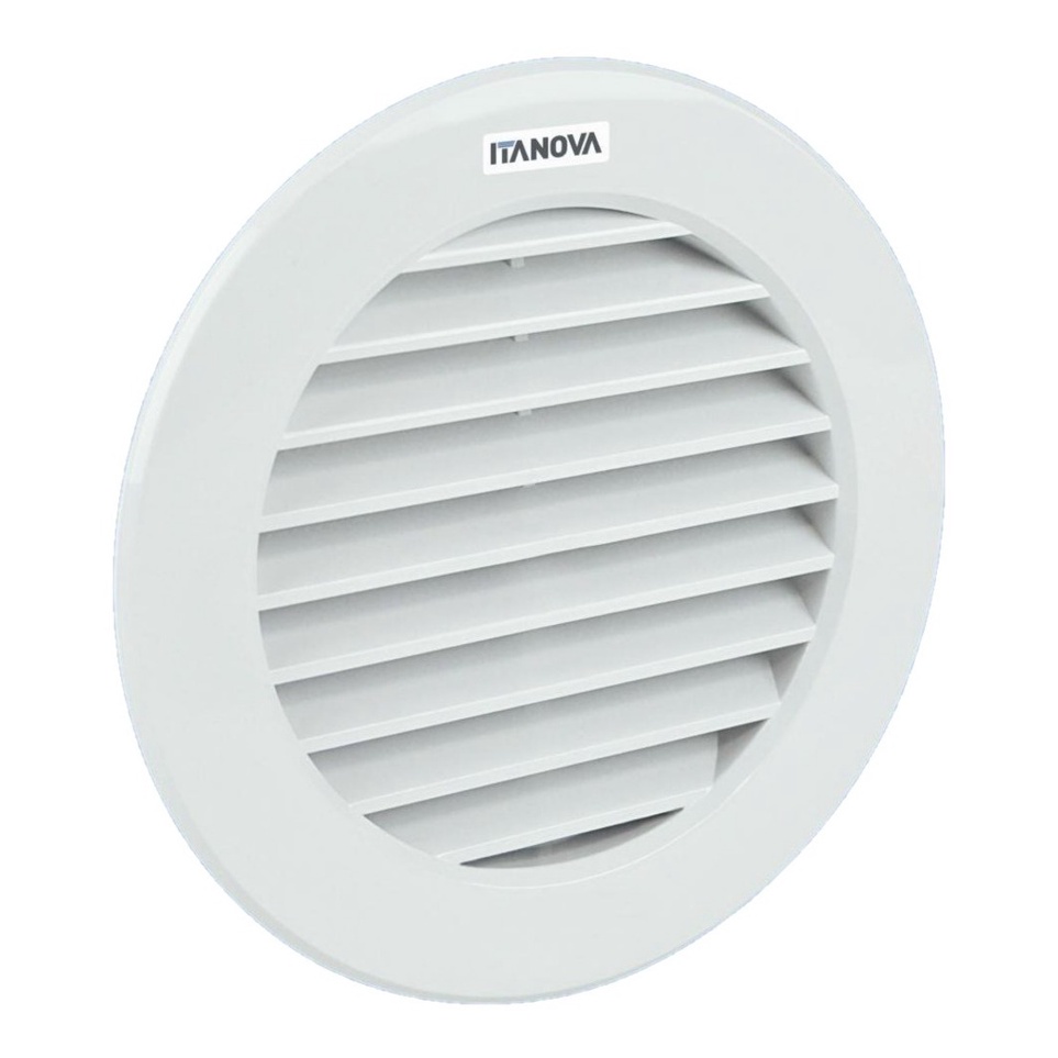 Grade De Ventilacao Plastica 200mm Redonda Branca Exaustor