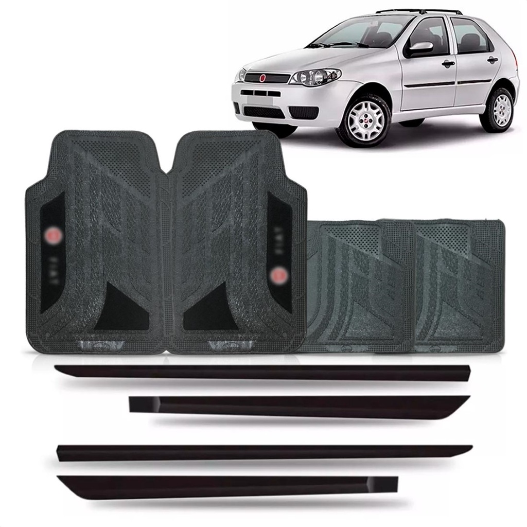FRISO LATERAL FIAT PALIO 2007 2008 4P + JOGO TAPETE CARPETE