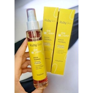 Água Termal com Sais Minerais Pré e Pós Make Efeitos Hidratantes e Calmantes Para Uma Pele Sempre Linda  On Off Ruby Skin Ruby Rose