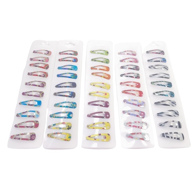 Presilha Pra Cabelo Mini Tic Tac Estampada Infantil 20 Pares em Oferta na Shopee