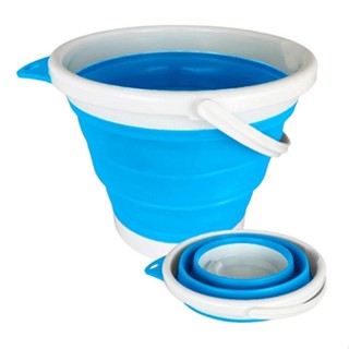 Balde De Silicone Dobrável Retrátil 10 Litros Alça Reforçada