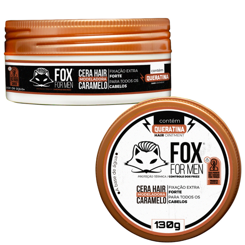 Cera Hair Caramelo 130g Fox For Men Modeladora 1 unidades — imagem 2 de 2