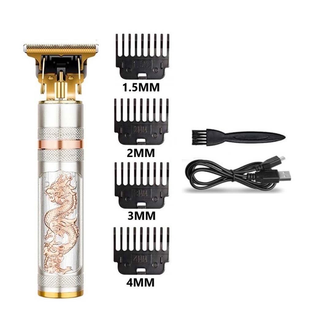 Aparador Cortador de Cabelo Barbeador Profissional Desenho Dourado KEMEI KM 762 / 228