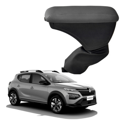 Apoio de Braço Encosto Suporte Descanço Porta Trecos Objetos Console Central Renault Kardian Evolut Prem Techno Grafite