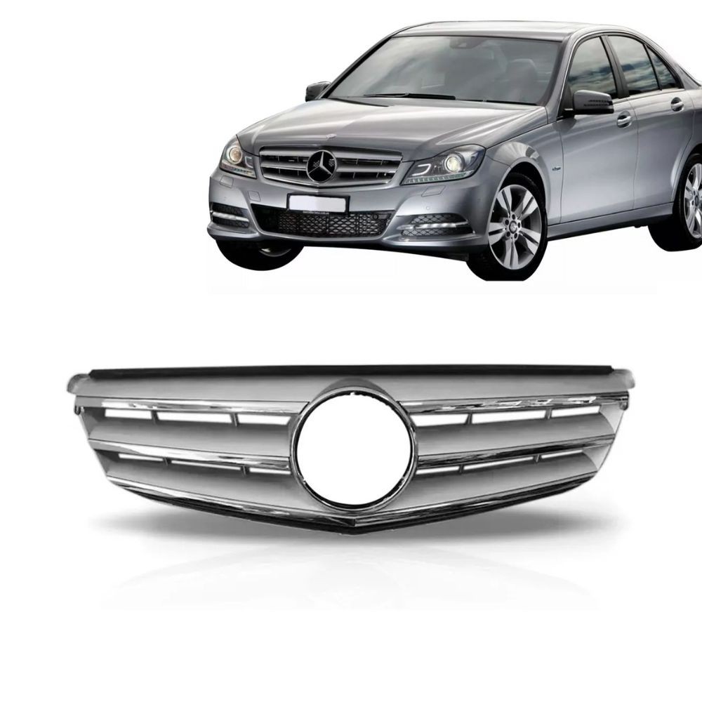 Grade Dianteira Mercedes C180 2012 2013 2014 Friso Cromado