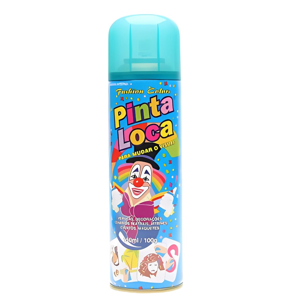Cabelo Maluco Tinta Spray Pinta Loca Azul Flash 150ml