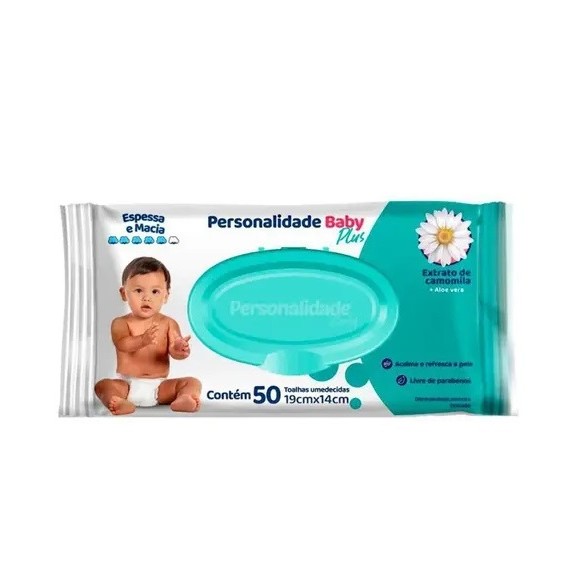 Kit 06 Toalha Umed. Personalidade Baby Plus 50Un – Eurofral