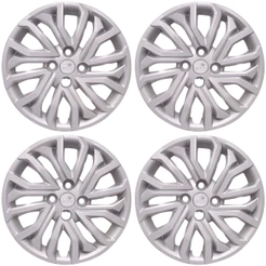Jogo com 4 Calotas Aro 15" Prata Grid 296CP-PTA-E Automotivo ABS Roda Pneu Carro Decorativo