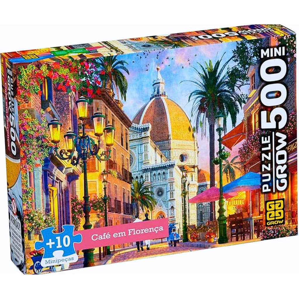 Quebra Cabeça 500 Peças Mini Café em Florença - 04604 Grow em Oferta na Shopee