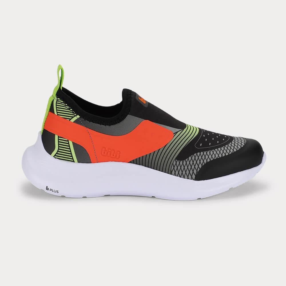 Tênis Infantil Bibi Action Preto com Laranja