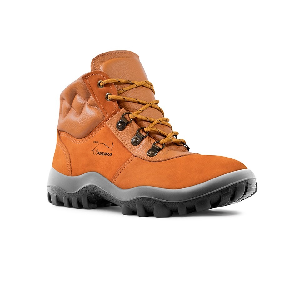 Bota Botina Nobuck Safetline Miura 4855gl Bico Plastico Top
